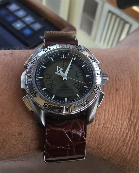 omega speedmaster brown croc strap